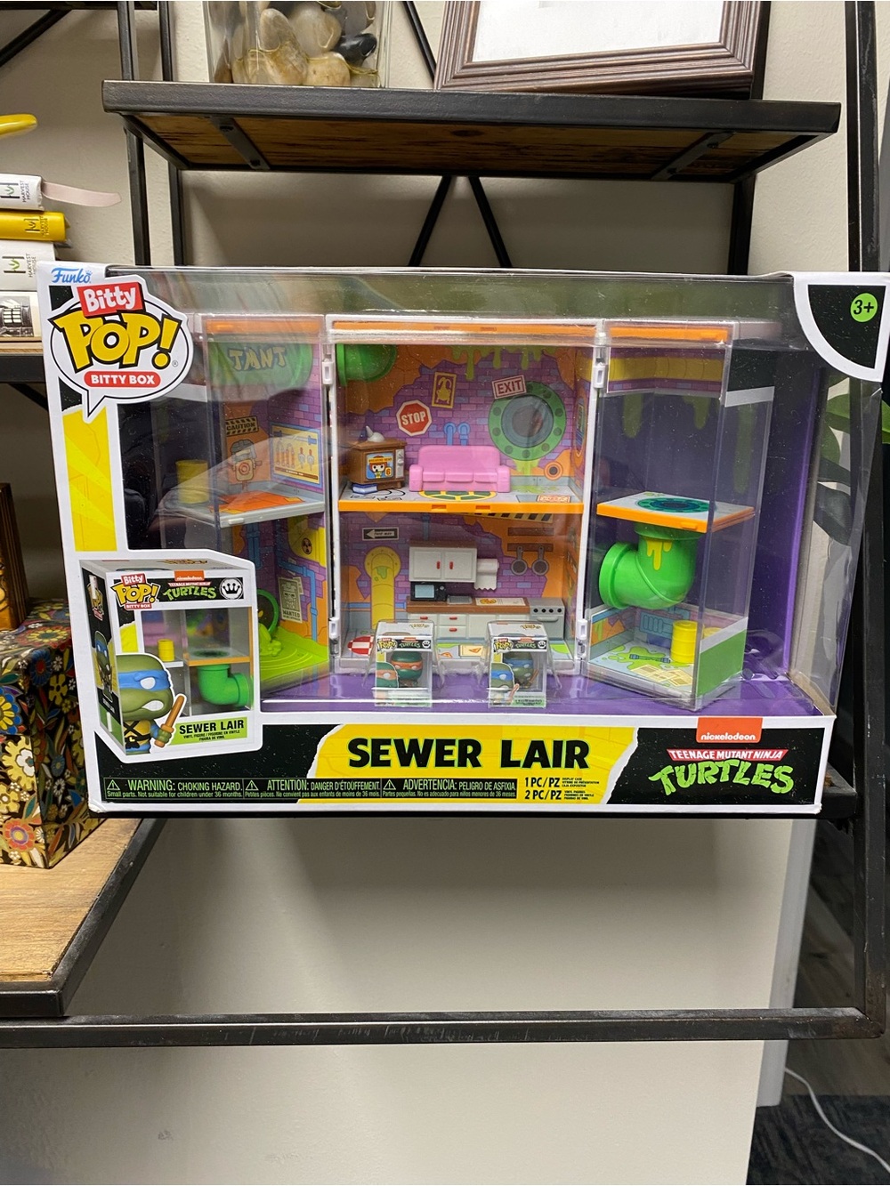 Funko Bitty Pop! Teenage Mutant Ninja Turtles Sewer Lair Playset - Green/Purple.